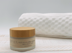 Anti Aging aloe vera cream for face, neck and chest. this is a two oz container.