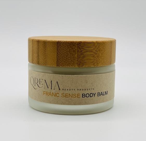 Qrema FRANC SENSE  Body Balm - Qrema Body Cream. Body Balm. Body Butter. Glass jar bamboo top.