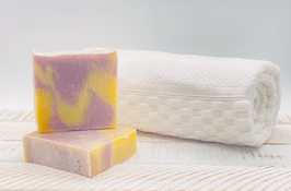 coconut lavender scented soap bar. large soap bar.